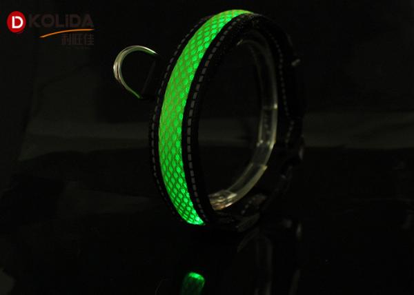 Nylon Webbing 100% Eco - Friendly Nighttime Safety LED Dog Collar Double For Small Dogs