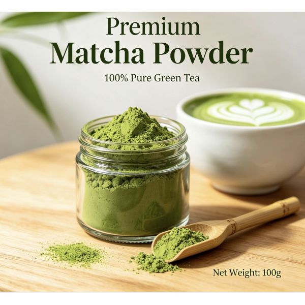 Unsweetened Pure Matcha Powder 300-2000 Mesh Moderate Caffeine Custom Blend Green Tea Extract