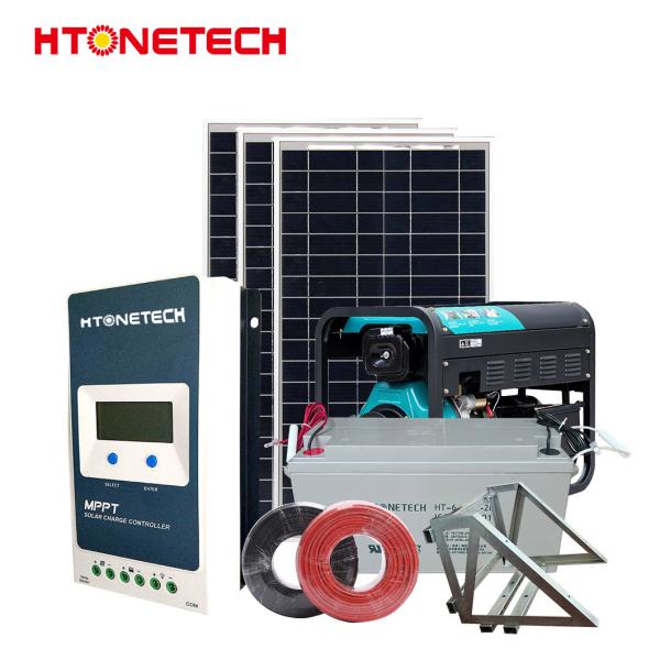 50KW PV Solar Power Systems 44KW Half Cut Mono Solar Panel Engine Diesel Generator