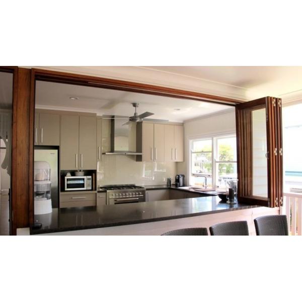 Sound Insulation Aluminum Sliding Folding Window Double Glazing frameless folding glass window bi-fold window