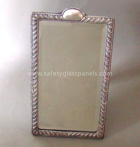 Oval Wall 2mm 4mm Aluminium Glass Mirror Grey For Living Room And Building