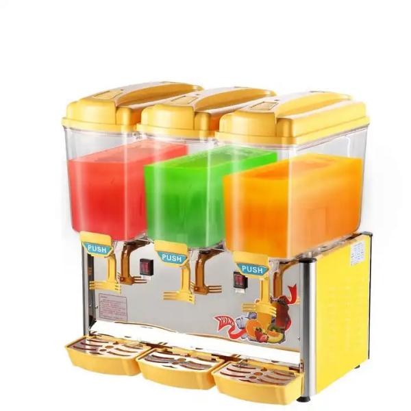 Dispensador de bebidas frias amarelo 12L Dispensador de suco de aço inoxidável