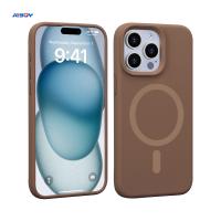 Casse de téléphone portable en silicone liquide pour iPhone 16 15 14 Pro Max
