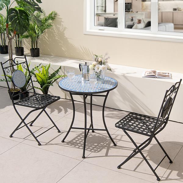 Upgrade Your Outdoor Decor with AJUNION All Weather Bistro Set Table Size Dia24