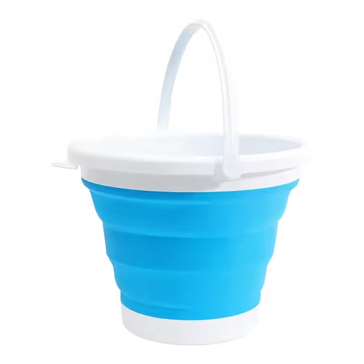 High Quality Portable Folding Children's Outdoor Fishing & Travel Multi-Purpose Bucket Silicone Plastic Water Bucket