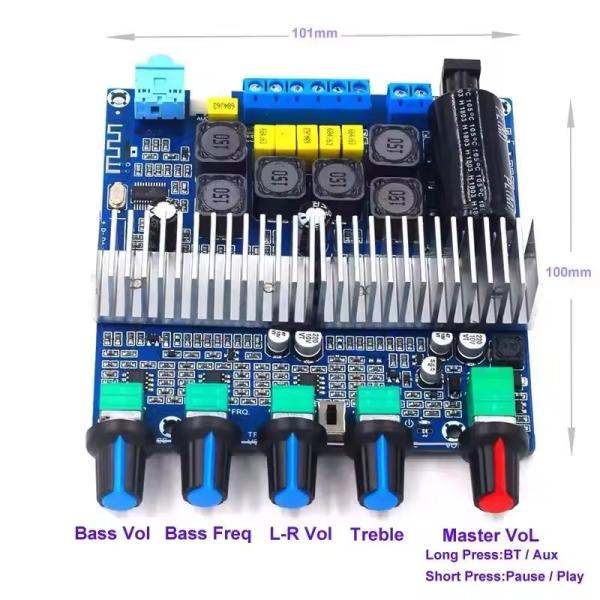 CA-3169B 2.1 Channel Audio Power Amplifier Board with High Fidelity Sound and Bluetooth 5.0
