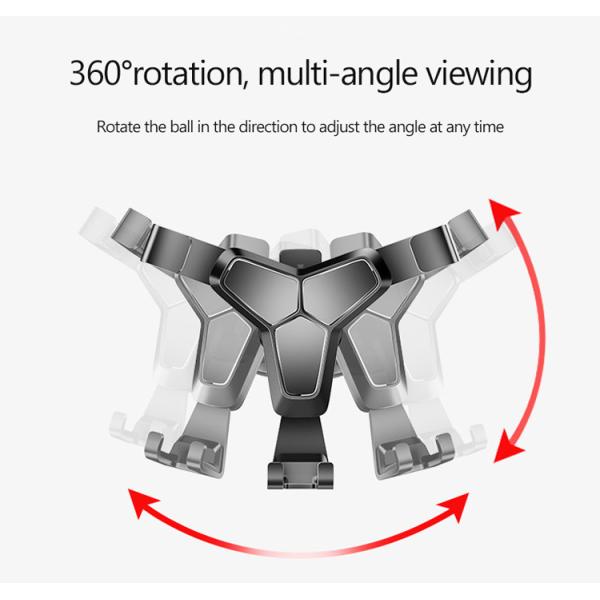 360 кронштейн держателя телефона автомобиля силы тяжести держателя 0.1kg телефона вращения степени умный регулируемый