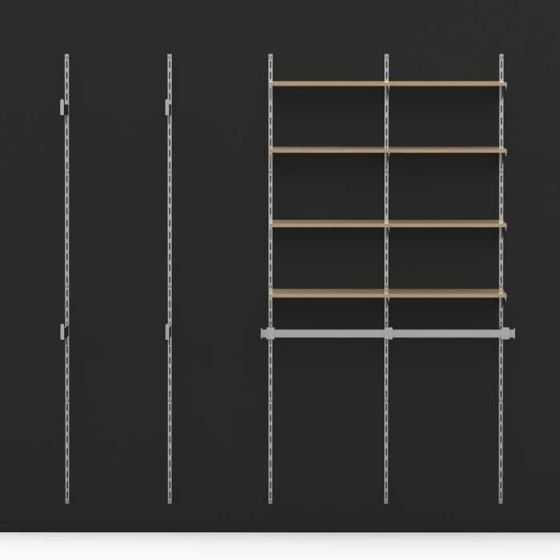 Adjustable Wall Mounted Supermarket Rack for Clothes Retail Shops Capacity 380kg