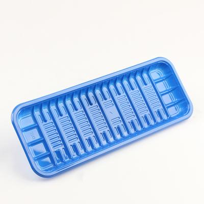 Bandeja material azul do alimento do produto comestível 20*16.5*3.5cm da cor PP