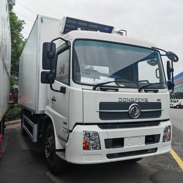 Dongfeng KR Hydraulic Lift Gate Transport Food Truck With Carrier Refrigerator Freezer Box 