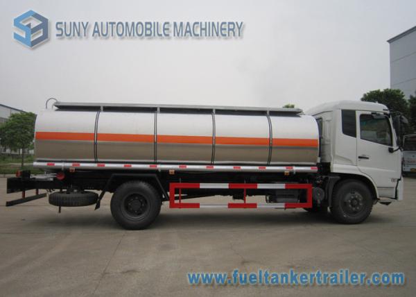 Dong Feng Gasoline / Light Diesel 13m3 Stainless Steel Fuel Tank Truck 4x2