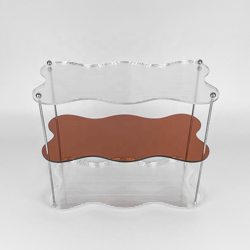 Custom 3-Layer Acrylic Display Stand Creative Simple Living Room Desktop Arrangement Storage Racks