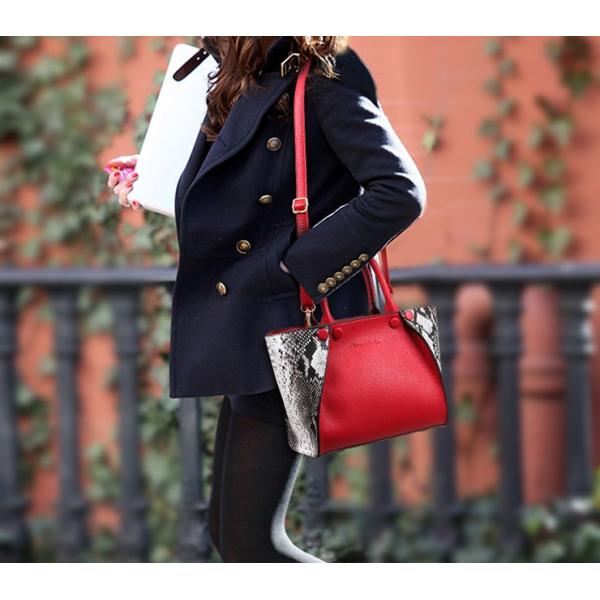 2016 new European and American fashion handbags serpentine Messenger bright skin handbag luxury handbag