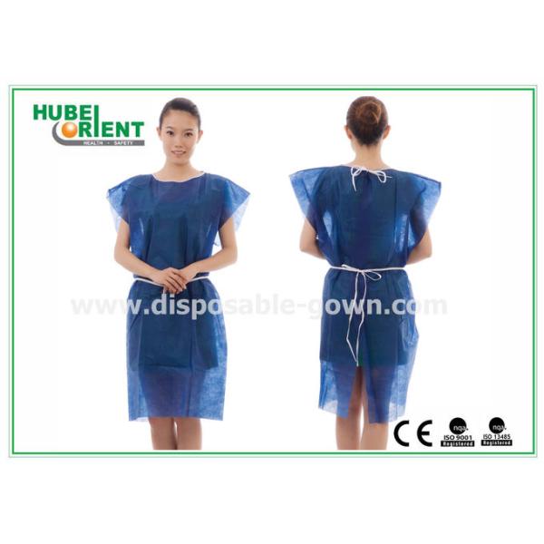 ISO9001 Single Use No Sleeve Medical Patient Gown For Operation Room