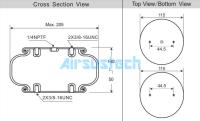 Remplacement direct Firestone W01-358-7484 Printemps aérien en caoutchouc pour machines à laver en rotation