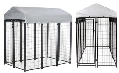 Anti canil exterior resistente de alumínio UV ISO9001 do cão da caixa de cão ISO9001