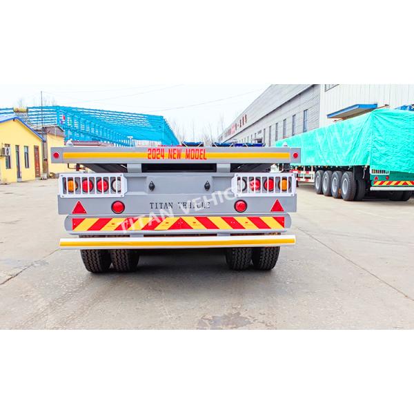 TITAN 40 Ft 3 Axle Container Transport Flatbed Truck Trailer Semi Trailer for Sale in Tanzania