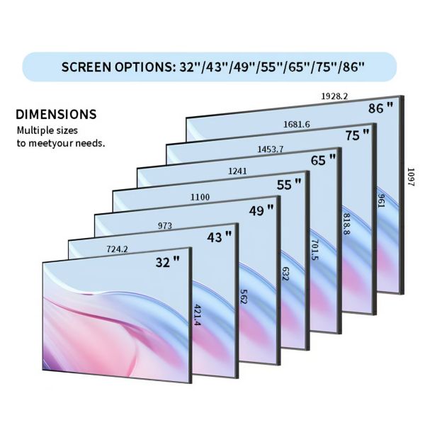 CH High Brightness Ultra Thin 43 Inch LCD Monitor Advertising Player Screen Digital Signage Window Facing LCD Display