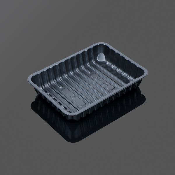 Eco Friendly Disposable MAP Plastic Frozen Fresh Food Black PP Pork Meat Package Packaging Trays