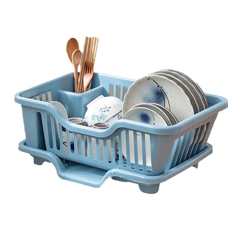Household Fabric Dish Bowl Drain Tray Storage Rack Tableware Counter Top Chopsticks Filter Water for Kitchen