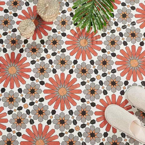 Brown Gray 20x20cm Non-Slip Ceramic Rustic Tile for Floor Wall