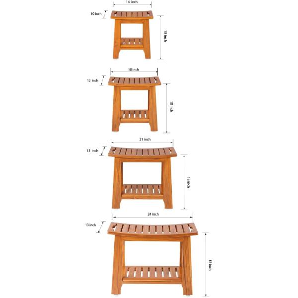 Деревянный спа-купальный стул с ручкой и полкой из натурального цветового тека