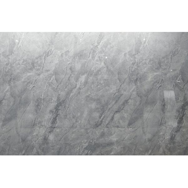 Carreaux de porcelaine glacée gris polie 900x1800x9mm pour murs intérieurs