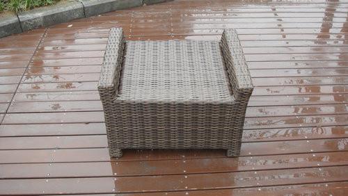 5 Seat Back Cushion Outdoor Rattan Sofa Set For Hotel Poolside