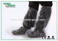 Bottes de pied jetables transparentes en PE pour la protection des visiteurs