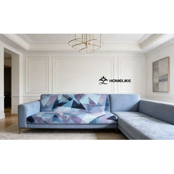 100% Polyester Geometric Prism Modern Printed Velvet For Home Textile