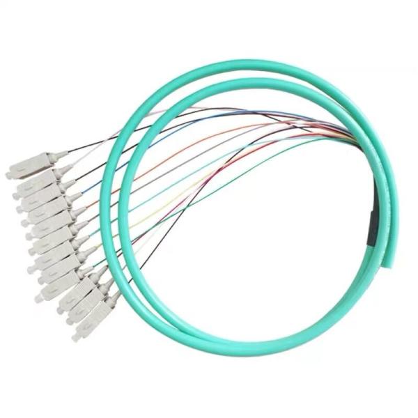 LC 12 Core 50/12 Multimode 1M 1.5M OM3 Fiber Optic Pigtail