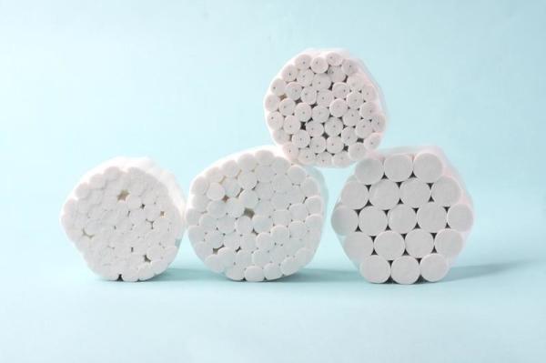 Disposable Medical Absorbent Dental Cotton Rolls High Absorbency And Firmly Attached