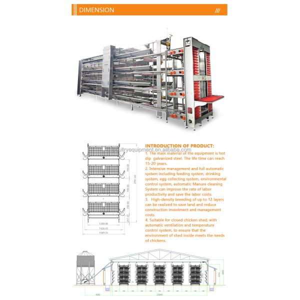 Large Metal Hen Layer House Battery Cage Run Cheap Chicken Coop for Poultry