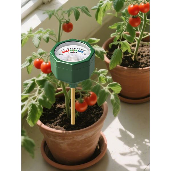 YIERYI Battery-Free Analog Soil Moisture Meter with Metal Probe Precision 0-10 Scale Hygrometer for Garden Potted Plants Farming