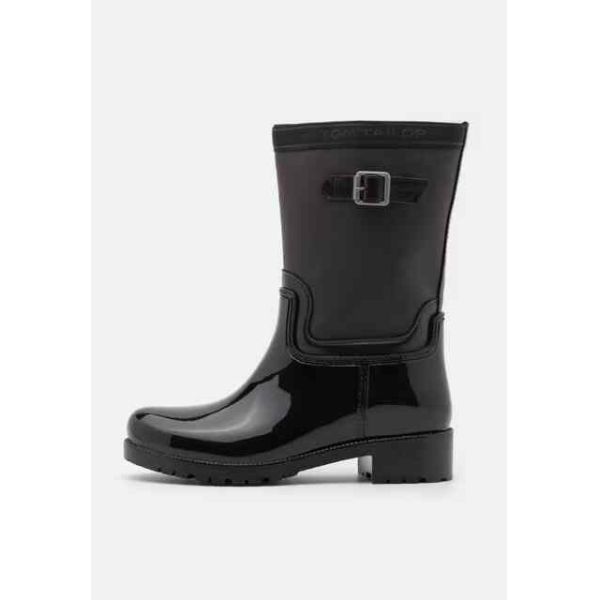 Bottes de jardin hautes en PVC pour femmes, imperméables, bottes de pluie avec tige en PVC solide et garnitures à boucle