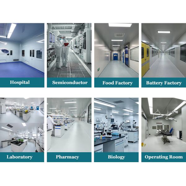 HUAAO Customized Fireproof ISO5-9 Modern Modular Cleanroom Professional Solution for Lab Workshop Hospital & Clean Rooms Project