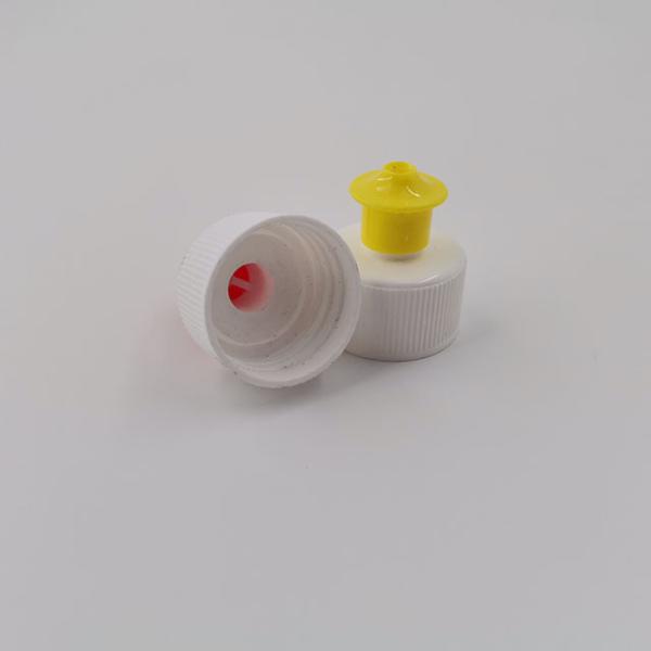 Screw Pull Push Sports 28mm Plastic Bottle Caps For Shampoo Bottle