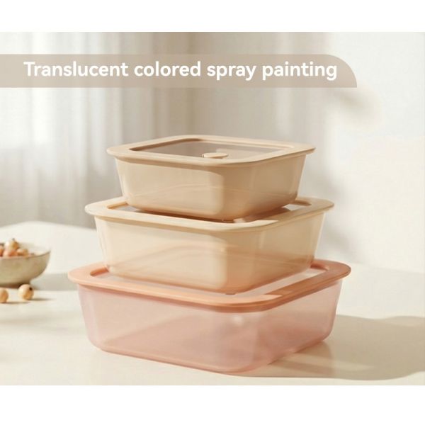 IKOO Translucent Colorful Glass Food Container Set with Glass Lid Plastic Free Meal Prep Container Set, Airtight Food Storage Containers with Air Vent Lid