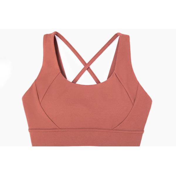 4 Colors Cross Back Padded Sexy Yoga Sports Bra Women Breathable Four Way Stretch