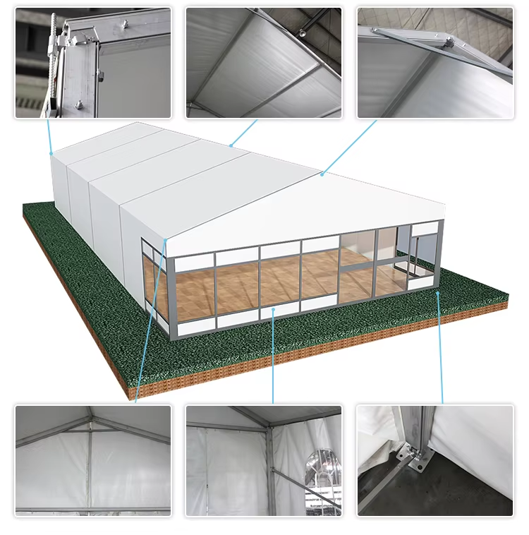 Aluminum Structure Warehouse Large Frame Industrial Tent Buildings Snow Resistant