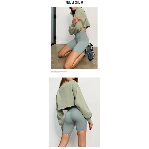 Лайкра тренировки краткости 210gsm йоги талии женщин высокое идущее замыкает накоротко