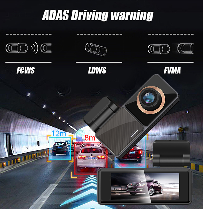 Front and Rear 2K Full HD Dash Cam Support 24 Hour Parking Monitor Dash Cam