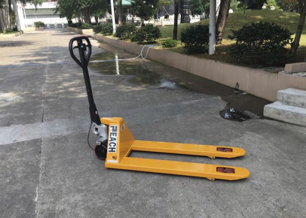 Lifting Height 200mm Hand Pallet Truck With Brake System Yellow Color