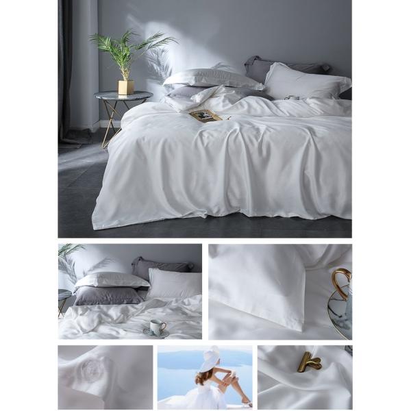 Домашний набор постельного белья Oeko-tex Сертифицированный линзовый тенцель Покрытие одеяла и мягкое шелковое постельное белье