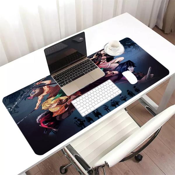 Demon Slayer Desk Mats Xxl Super Fine Surface Anti Slip Waterproof 35X60 Custom Size Mouse Pads Print Office