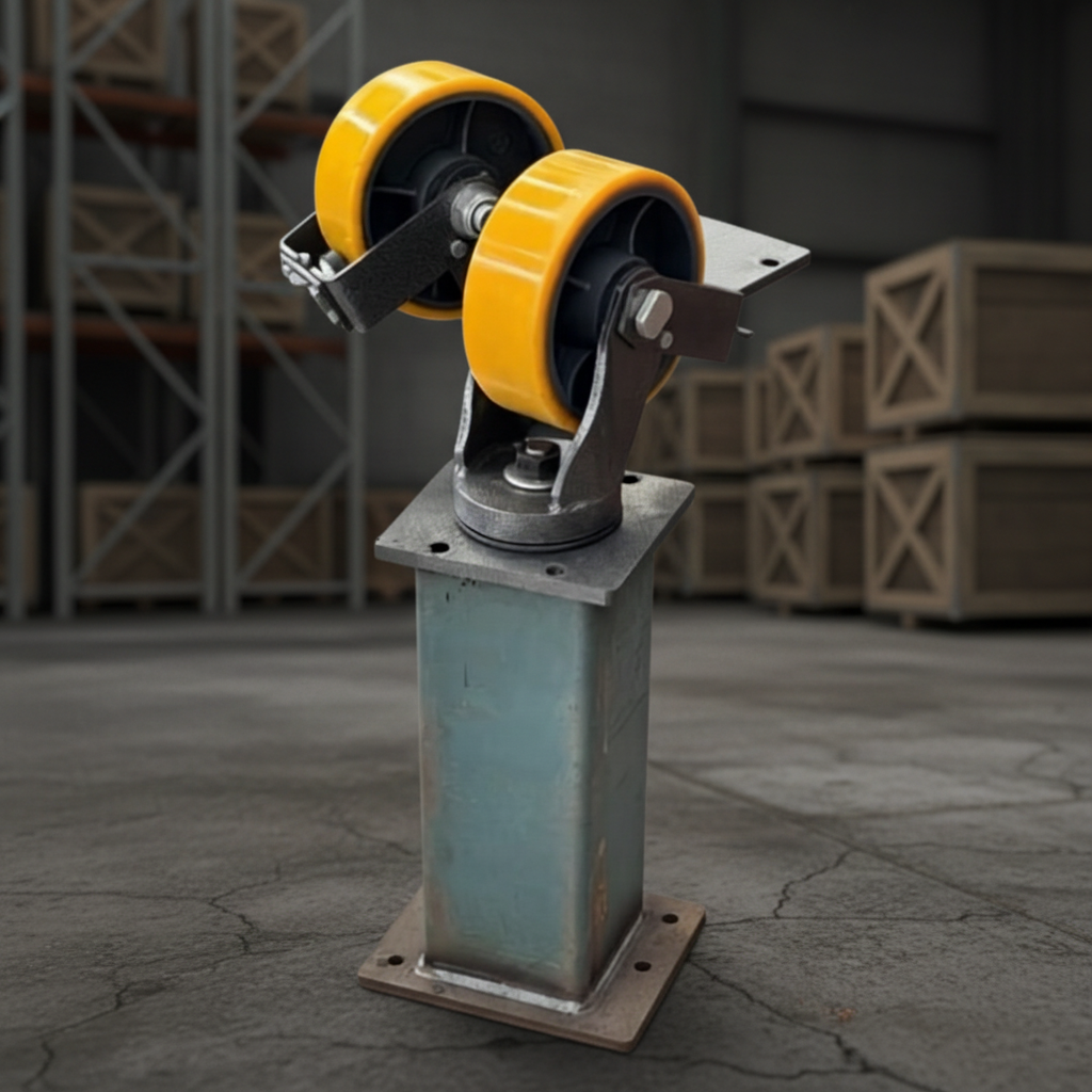 8-Inch Ultra-Heavy-Duty Swivel Wheels Wear-Resistant Casters Industrial Load-Bearing Casters Extended Outriggers + Pulley