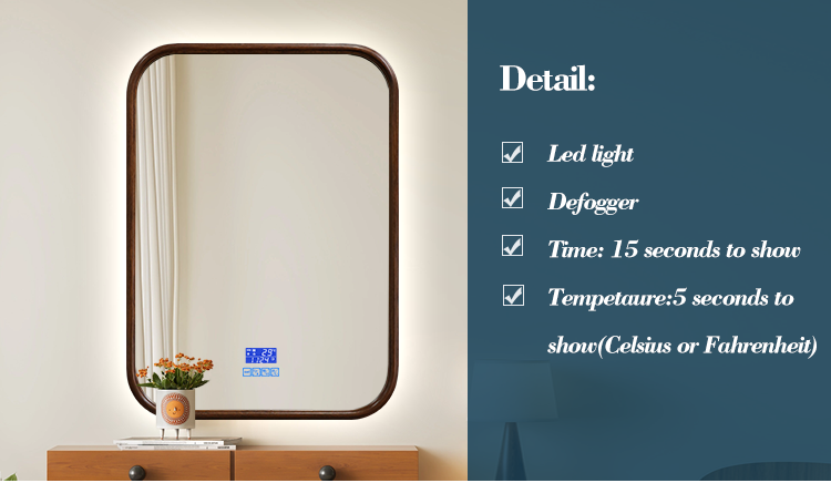 Antique Bathroom Mirror With LED Light ,  IP44 Luxury Illuminated Bathroom Mirrors