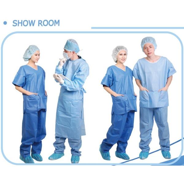 Устранимый не сплетенный репеллент воды хирургической мантии лицевого щитка гермошлема медицинский голубой