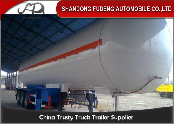 Auto Cylindrical LPG Tank Trailer With Ellipse Head  50cbm Three Axles