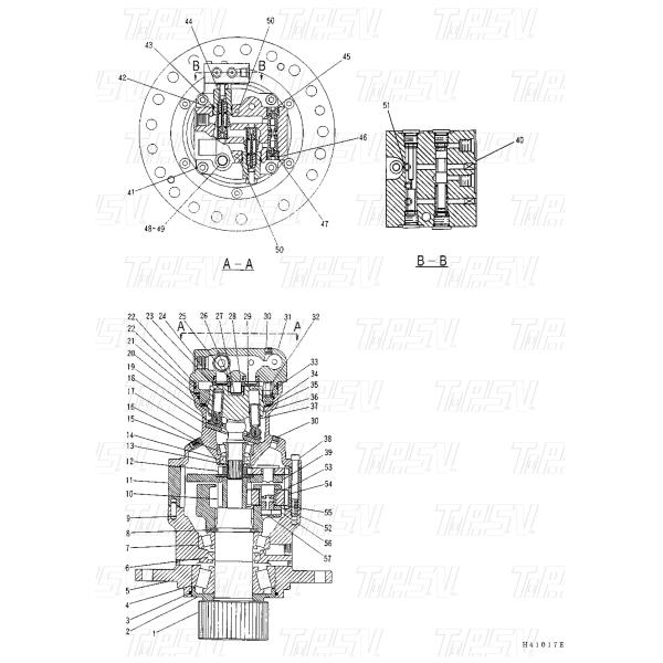 E307 Excavadora de acero Motor de accionamiento final Amarillo 1026379 Para varios modelos